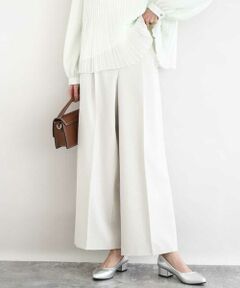 MK MICHEL KLEIN / エムケーミッシェルクラン その他パンツ | 2タックストレートワイドパンツ/洗える