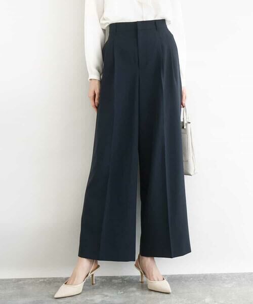 MK MICHEL KLEIN / エムケーミッシェルクラン その他パンツ | 2タックストレートワイドパンツ/洗える | 詳細1