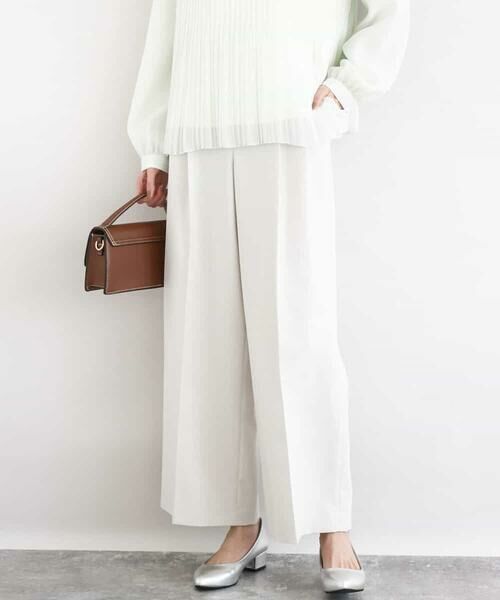 MK MICHEL KLEIN / エムケーミッシェルクラン その他パンツ | 2タックストレートワイドパンツ/洗える | 詳細16