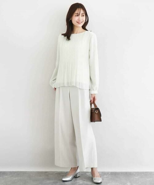 MK MICHEL KLEIN / エムケーミッシェルクラン その他パンツ | 2タックストレートワイドパンツ/洗える | 詳細18