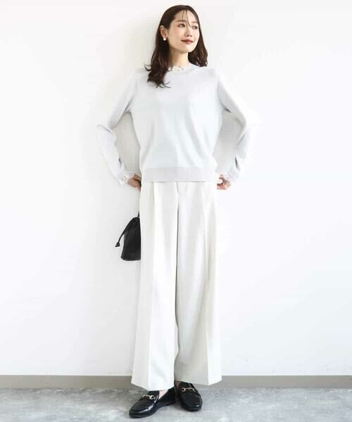 MK MICHEL KLEIN / エムケーミッシェルクラン その他パンツ | 2タックストレートワイドパンツ/洗える | 詳細26