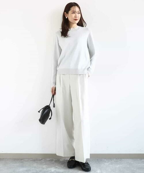 MK MICHEL KLEIN / エムケーミッシェルクラン その他パンツ | 2タックストレートワイドパンツ/洗える | 詳細27