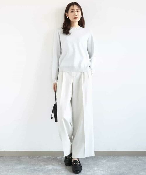 MK MICHEL KLEIN / エムケーミッシェルクラン その他パンツ | 2タックストレートワイドパンツ/洗える | 詳細28