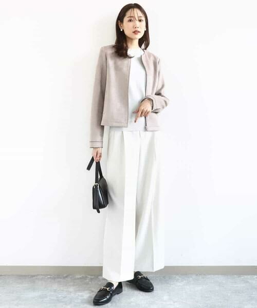 MK MICHEL KLEIN / エムケーミッシェルクラン その他パンツ | 2タックストレートワイドパンツ/洗える | 詳細30