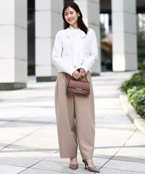 MK MICHEL KLEIN / エムケーミッシェルクラン セットアップ | ニットツィードジャケット/洗える | 詳細10