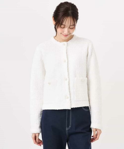 MK MICHEL KLEIN / エムケーミッシェルクラン セットアップ | ニットツィードジャケット/洗える | 詳細23