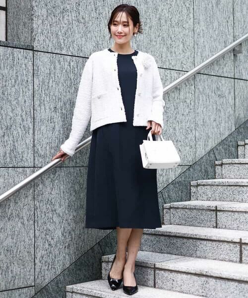 MK MICHEL KLEIN / エムケーミッシェルクラン セットアップ | ニットツィードジャケット/洗える | 詳細3