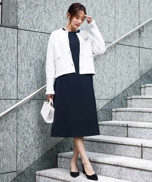 MK MICHEL KLEIN / エムケーミッシェルクラン セットアップ | ニットツィードジャケット/洗える | 詳細4