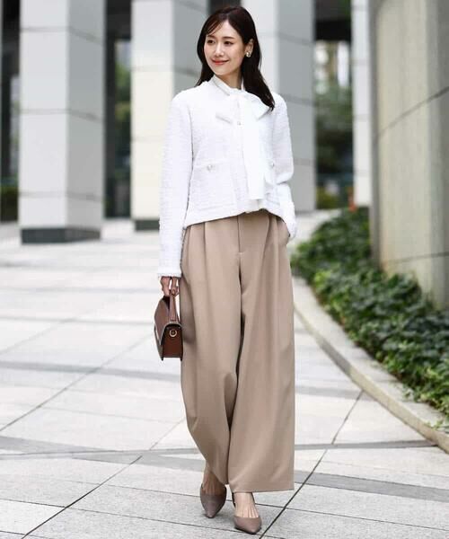 MK MICHEL KLEIN / エムケーミッシェルクラン セットアップ | ニットツィードジャケット/洗える | 詳細6