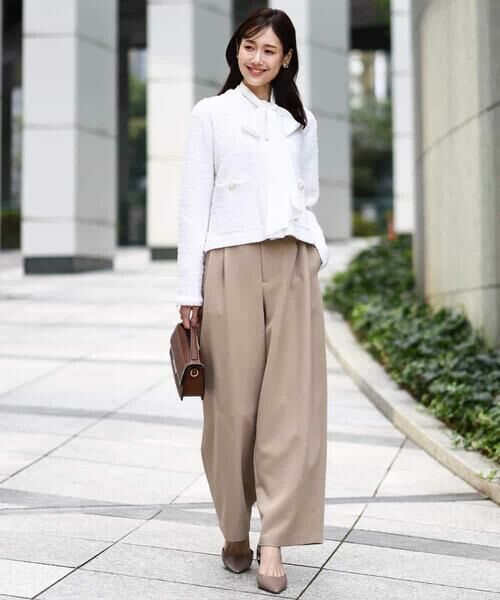 MK MICHEL KLEIN / エムケーミッシェルクラン セットアップ | ニットツィードジャケット/洗える | 詳細7