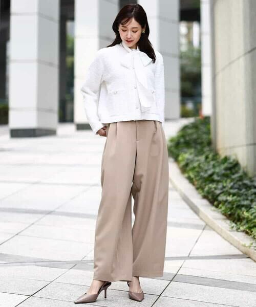 MK MICHEL KLEIN / エムケーミッシェルクラン セットアップ | ニットツィードジャケット/洗える | 詳細8