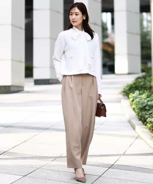 MK MICHEL KLEIN / エムケーミッシェルクラン セットアップ | ニットツィードジャケット/洗える | 詳細9