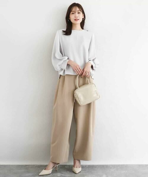 MK MICHEL KLEIN / エムケーミッシェルクラン シャツ・ブラウス | ボリュームスリーブブラウス/撥水/防シワ/洗える | 詳細10