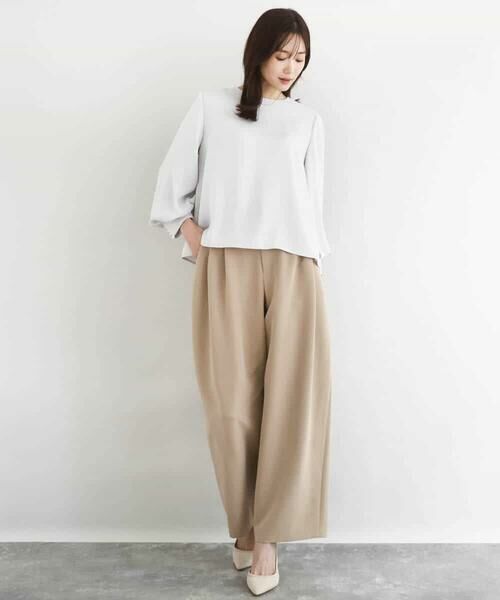 MK MICHEL KLEIN / エムケーミッシェルクラン シャツ・ブラウス | ボリュームスリーブブラウス/撥水/防シワ/洗える | 詳細11