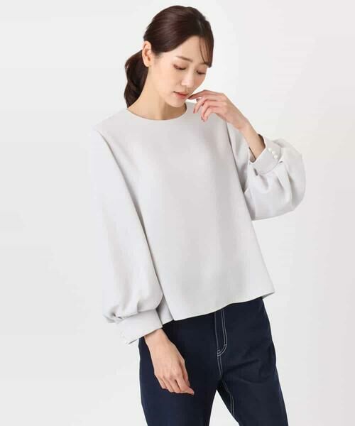 MK MICHEL KLEIN / エムケーミッシェルクラン シャツ・ブラウス | ボリュームスリーブブラウス/撥水/防シワ/洗える | 詳細14