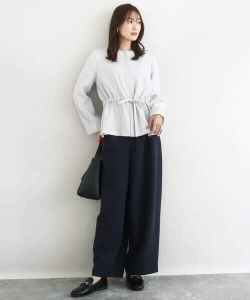 MK MICHEL KLEIN / エムケーミッシェルクラン その他アウター | ギャザーデザイン ジップアップブルゾン/撥水/防シワ/洗える | 詳細13