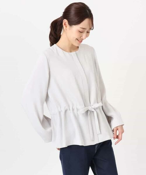 MK MICHEL KLEIN / エムケーミッシェルクラン その他アウター | ギャザーデザイン ジップアップブルゾン/撥水/防シワ/洗える | 詳細15