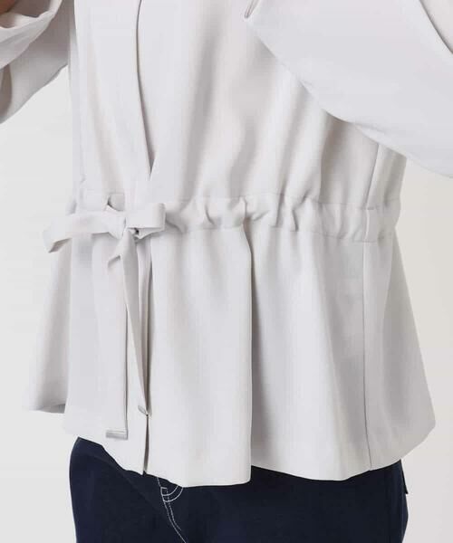 MK MICHEL KLEIN / エムケーミッシェルクラン その他アウター | ギャザーデザイン ジップアップブルゾン/撥水/防シワ/洗える | 詳細20