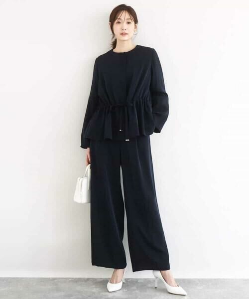 MK MICHEL KLEIN / エムケーミッシェルクラン その他アウター | ギャザーデザイン ジップアップブルゾン/撥水/防シワ/洗える | 詳細8