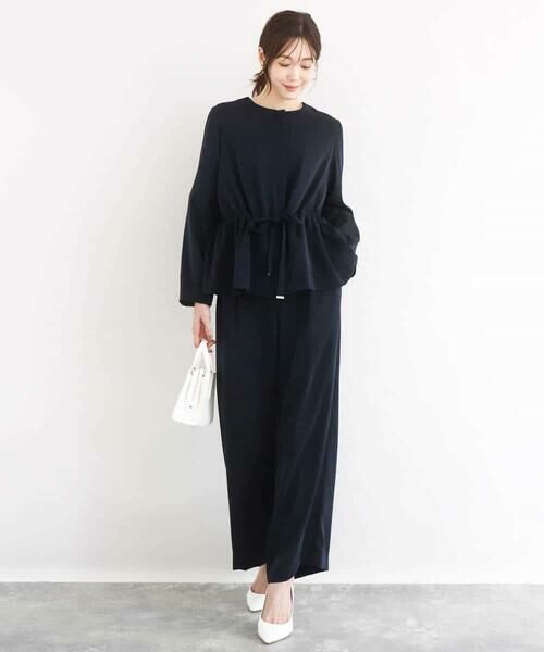 MK MICHEL KLEIN / エムケーミッシェルクラン その他アウター | ギャザーデザイン ジップアップブルゾン/撥水/防シワ/洗える | 詳細9