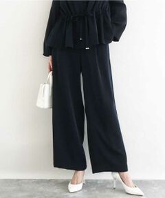 MK MICHEL KLEIN / エムケーミッシェルクラン ショート・ハーフ・半端丈パンツ | 共地ベルト付きワイドパンツ/撥水/防シワ/洗える