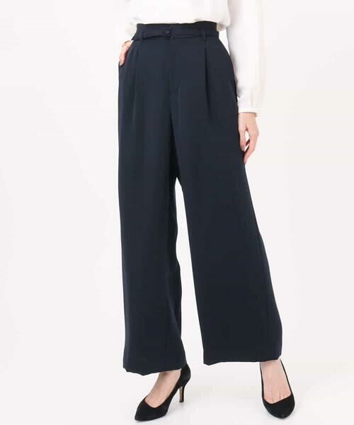MK MICHEL KLEIN / エムケーミッシェルクラン ショート・ハーフ・半端丈パンツ | 共地ベルト付きワイドパンツ/撥水/防シワ/洗える | 詳細27