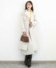 MK MICHEL KLEIN / エムケーミッシェルクラン トレンチコート | トレンチディティールロングコート/撥水/洗える