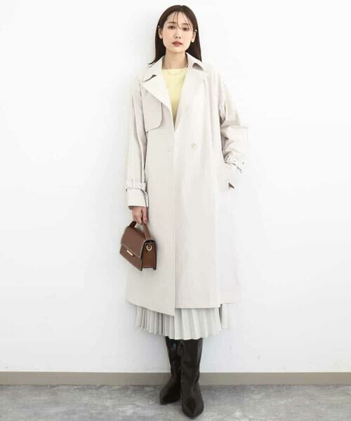 MK MICHEL KLEIN / エムケーミッシェルクラン トレンチコート | トレンチディティールロングコート/撥水/洗える | 詳細5