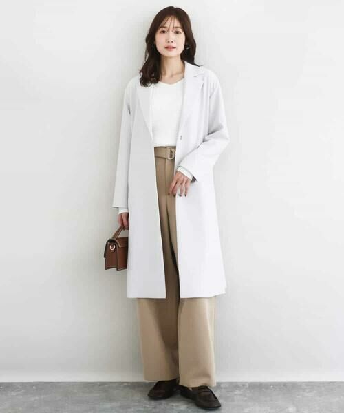 MK MICHEL KLEIN / エムケーミッシェルクラン その他アウター | ライトダブルクロスチェスターコート/洗える | 詳細1