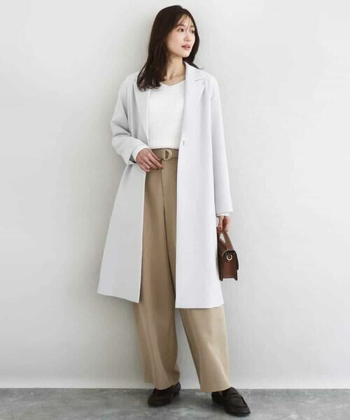 MK MICHEL KLEIN / エムケーミッシェルクラン その他アウター | ライトダブルクロスチェスターコート/洗える | 詳細3