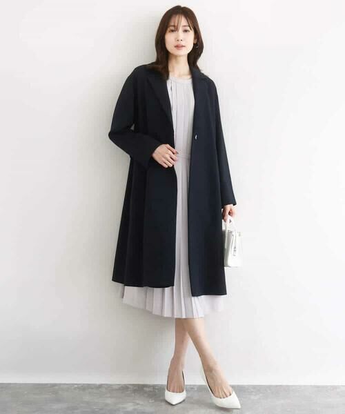 MK MICHEL KLEIN / エムケーミッシェルクラン その他アウター | ライトダブルクロスチェスターコート/洗える | 詳細4