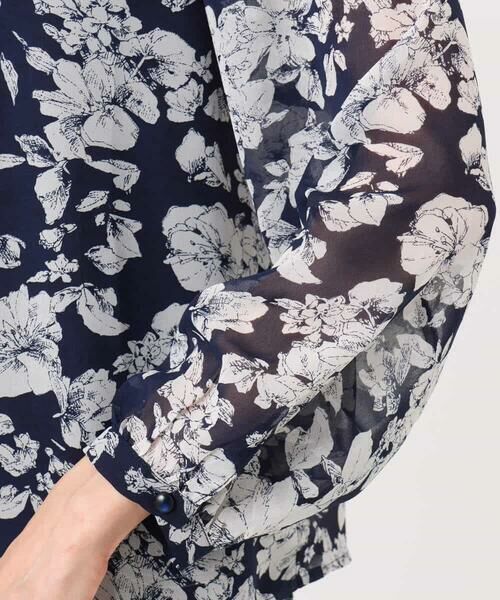MK MICHEL KLEIN / エムケーミッシェルクラン シャツ・ブラウス | 花柄シフォンブラウス/洗える | 詳細26