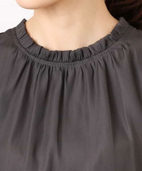 MK MICHEL KLEIN / エムケーミッシェルクラン シャツ・ブラウス | サテンフリルネックブラウス/接触冷感/UVカット/洗える | 詳細17