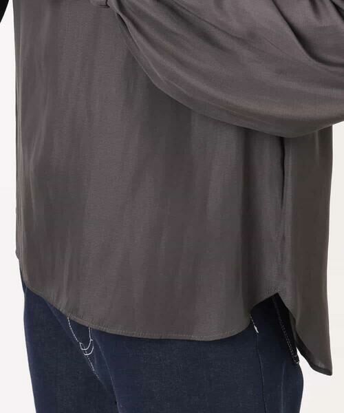 MK MICHEL KLEIN / エムケーミッシェルクラン シャツ・ブラウス | サテンフリルネックブラウス/接触冷感/UVカット/洗える | 詳細20