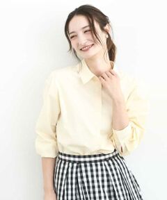 MK MICHEL KLEIN / エムケーミッシェルクラン シャツ・ブラウス | コットン混ベーシックシャツ（無地）/接触冷感/防シワ/洗える