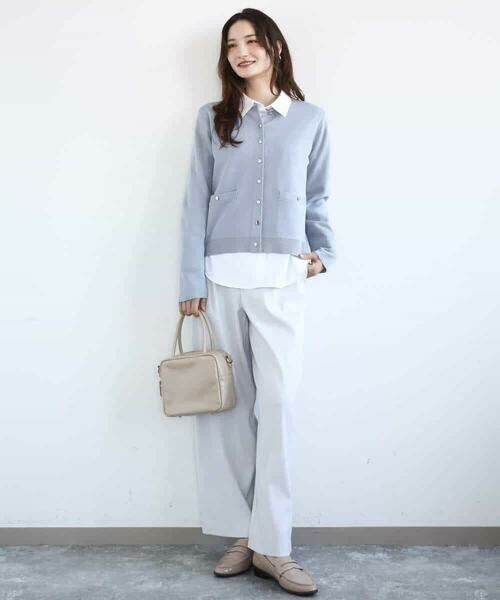 MK MICHEL KLEIN / エムケーミッシェルクラン シャツ・ブラウス | コットン混ベーシックシャツ（無地）/接触冷感/防シワ/洗える | 詳細13