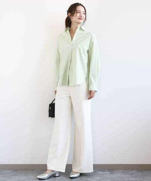 MK MICHEL KLEIN / エムケーミッシェルクラン シャツ・ブラウス | コットン混ベーシックシャツ（無地）/接触冷感/防シワ/洗える | 詳細16