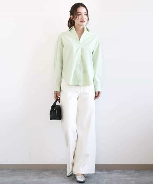 MK MICHEL KLEIN / エムケーミッシェルクラン シャツ・ブラウス | コットン混ベーシックシャツ（無地）/接触冷感/防シワ/洗える | 詳細17