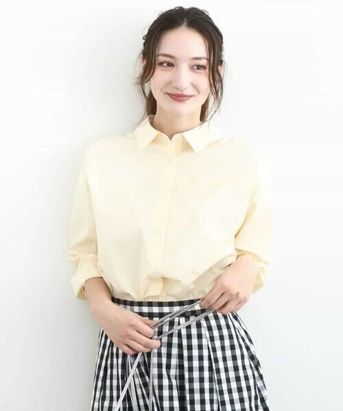 MK MICHEL KLEIN / エムケーミッシェルクラン シャツ・ブラウス | コットン混ベーシックシャツ（無地）/接触冷感/防シワ/洗える | 詳細27