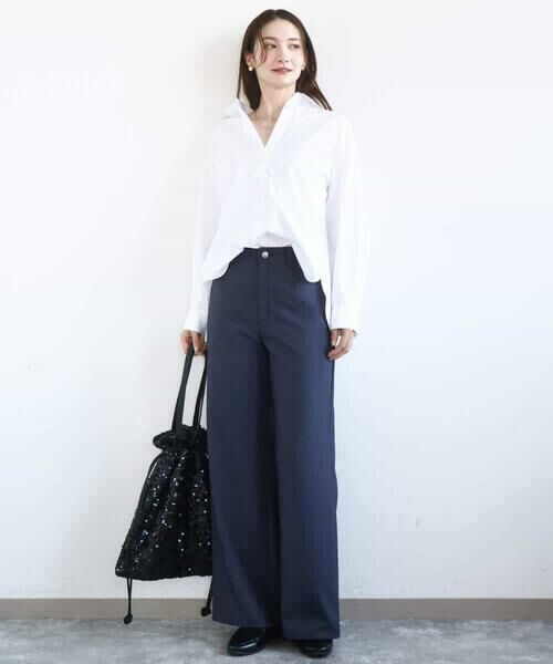 MK MICHEL KLEIN / エムケーミッシェルクラン シャツ・ブラウス | コットン混ベーシックシャツ（無地）/接触冷感/防シワ/洗える | 詳細5