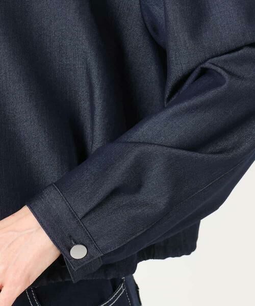 MK MICHEL KLEIN / エムケーミッシェルクラン シャツ・ブラウス | [SANAGARAシリーズ]デニムライク クロップド丈シャツブラウス/接触冷感/UVカット/洗える | 詳細27