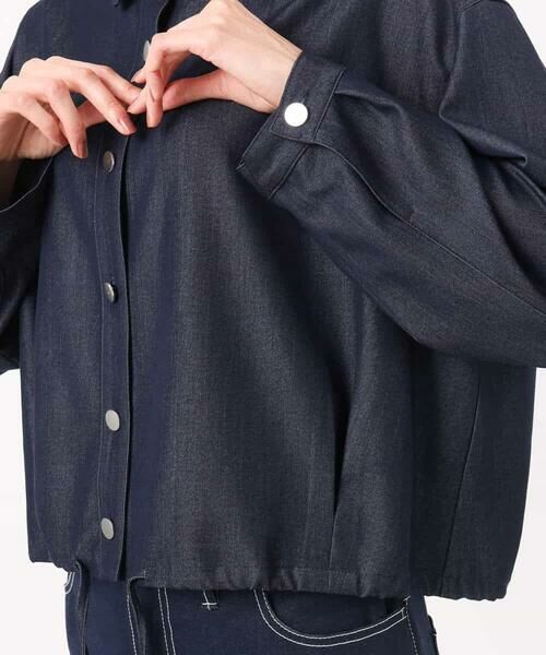 MK MICHEL KLEIN / エムケーミッシェルクラン シャツ・ブラウス | [SANAGARAシリーズ]デニムライク クロップド丈シャツブラウス/接触冷感/UVカット/洗える | 詳細28