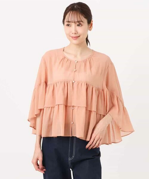 MK MICHEL KLEIN / エムケーミッシェルクラン シャツ・ブラウス | コットンシフォンティアードデザインブラウス/洗える | 詳細21