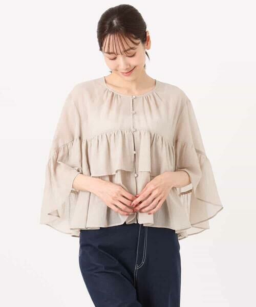 MK MICHEL KLEIN / エムケーミッシェルクラン シャツ・ブラウス | コットンシフォンティアードデザインブラウス/洗える | 詳細28