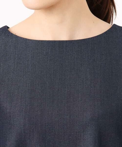 MK MICHEL KLEIN / エムケーミッシェルクラン シャツ・ブラウス | [SANAGARAシリーズ]デニムライク キャンディースリーブブラウス/接触冷感/UVカット/洗える | 詳細23