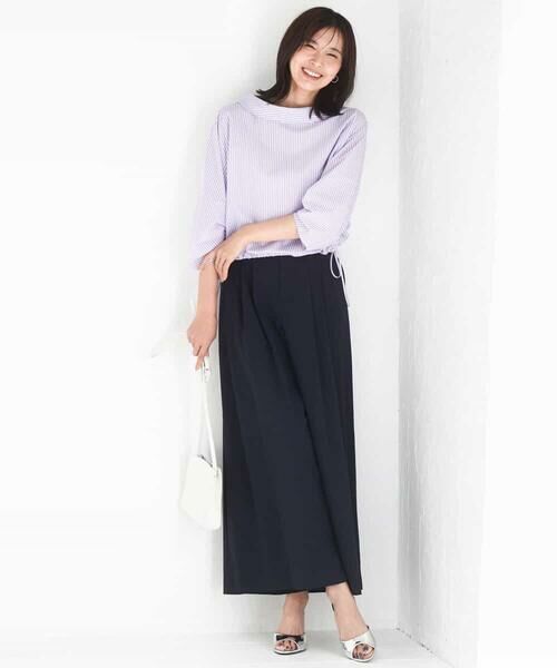 MK MICHEL KLEIN / エムケーミッシェルクラン シャツ・ブラウス | ロールネック ギャザースリーブブラウス/接触冷感/洗える | 詳細30