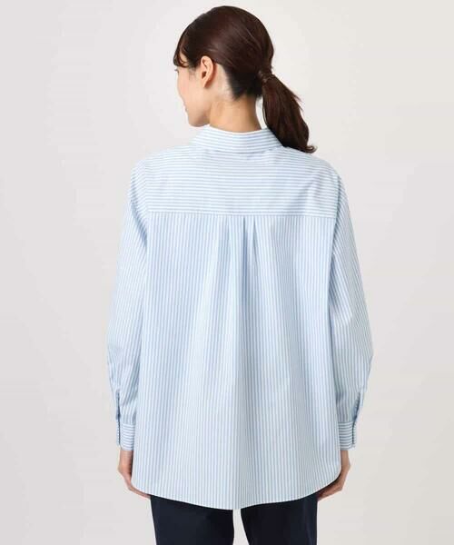 MK MICHEL KLEIN / エムケーミッシェルクラン シャツ・ブラウス | コットン混ベーシックシャツ（ストライプ）/接触冷感/防シワ/洗える | 詳細15
