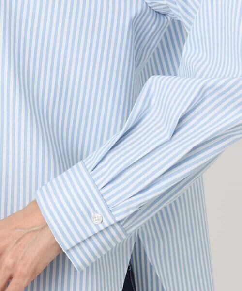 MK MICHEL KLEIN / エムケーミッシェルクラン シャツ・ブラウス | コットン混ベーシックシャツ（ストライプ）/接触冷感/防シワ/洗える | 詳細18