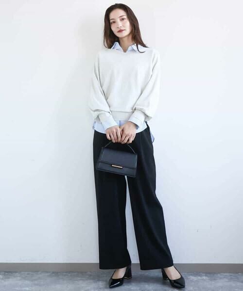 MK MICHEL KLEIN / エムケーミッシェルクラン シャツ・ブラウス | コットン混ベーシックシャツ（ストライプ）/接触冷感/防シワ/洗える | 詳細7