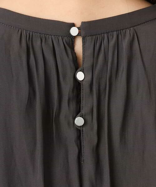 MK MICHEL KLEIN / エムケーミッシェルクラン ロング・マキシ丈ワンピース | サテンギャザーワンピース/洗える | 詳細22